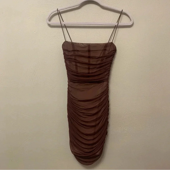 Nookie Mecca Mini Dress in Chocolate Size Small - Picture 3 of 13